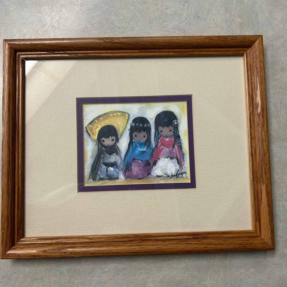 Vintage 1960's\70's Ted DeGrazia "Wee Three" Print
